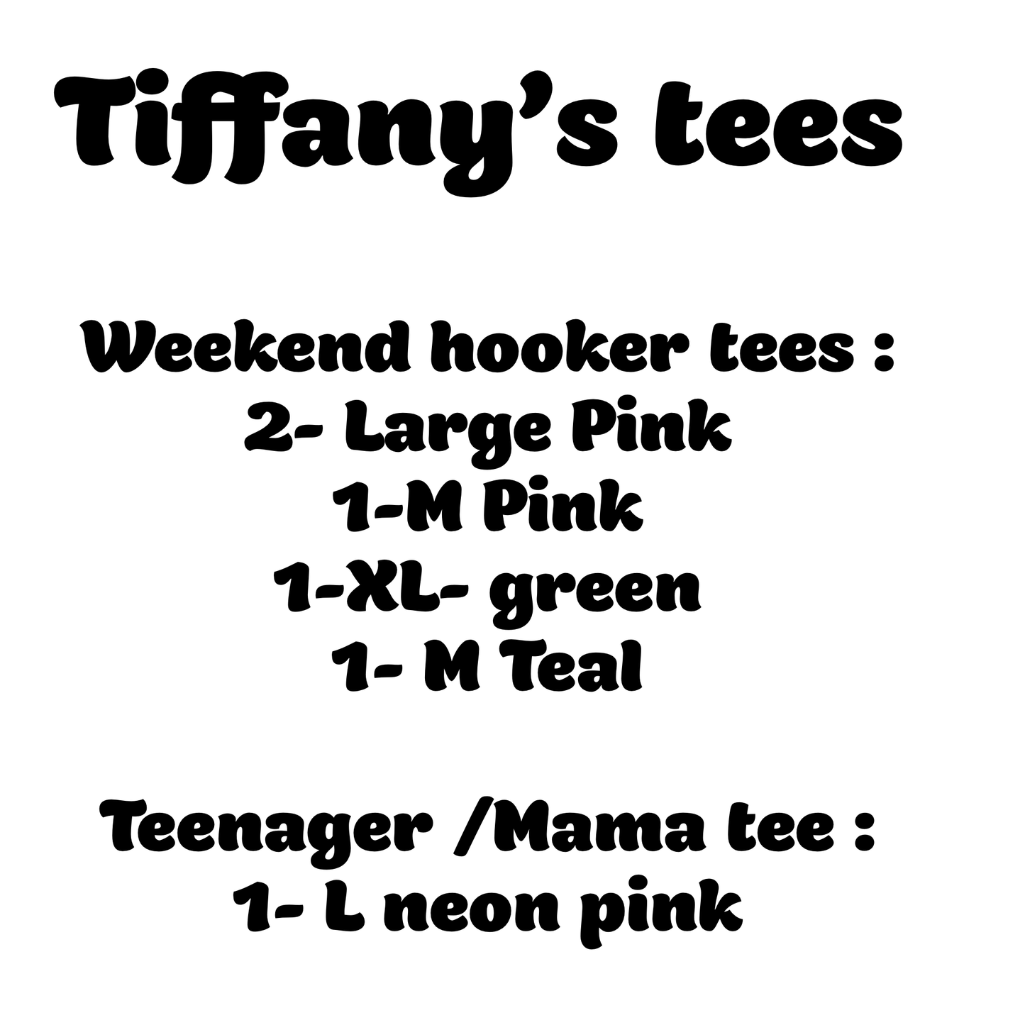 Tiffany’s tees 💚