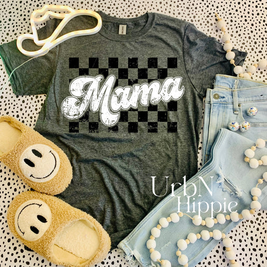 Mama Checkered $10 Dollar Tee