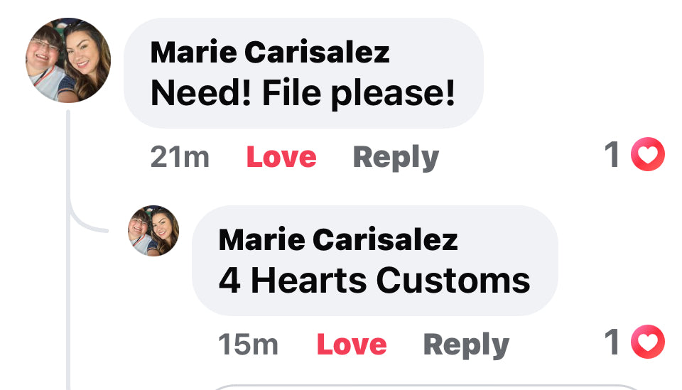 Marie’s 4 hearts shop small custom