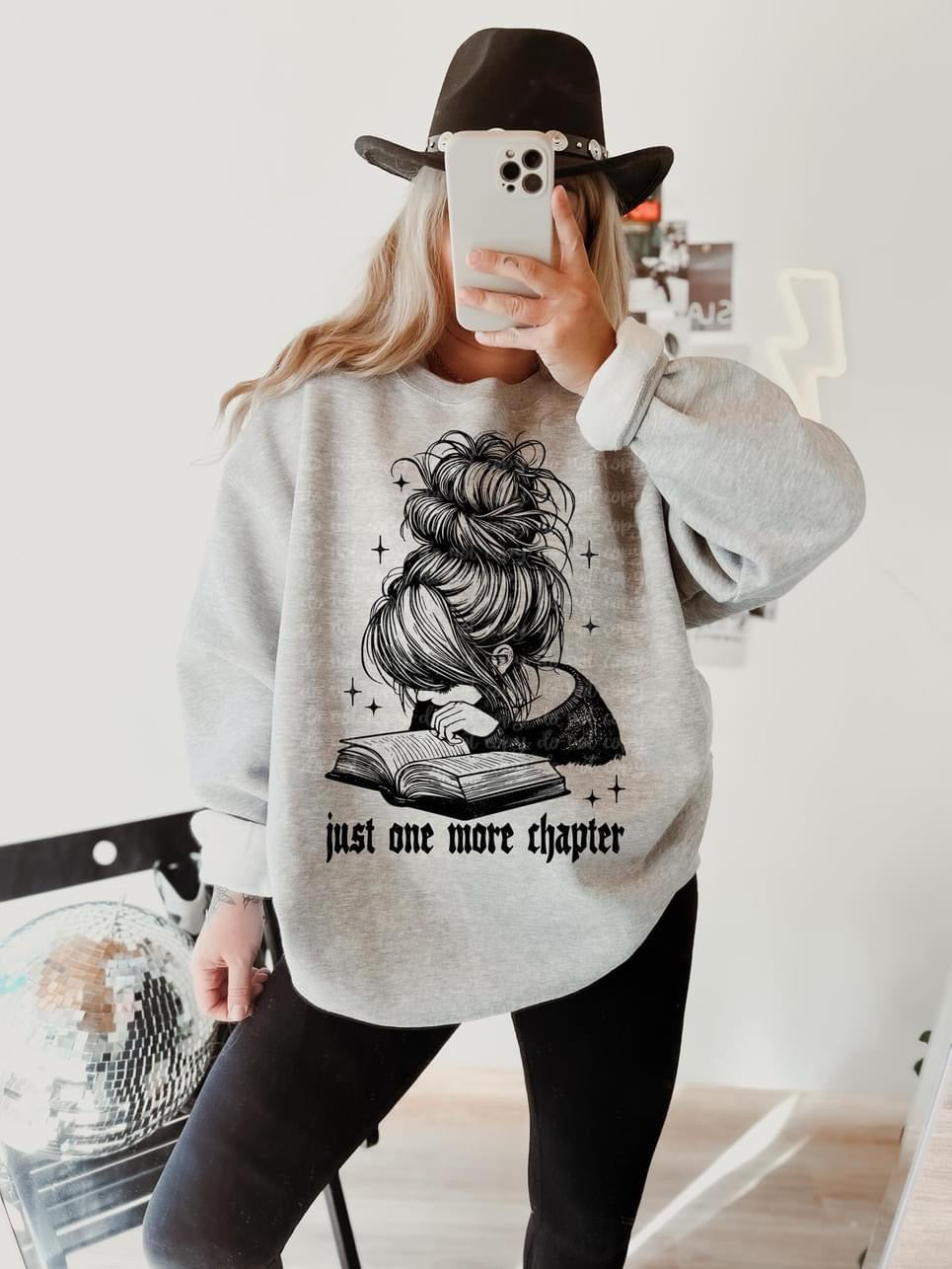 Just one more chapter crewneck