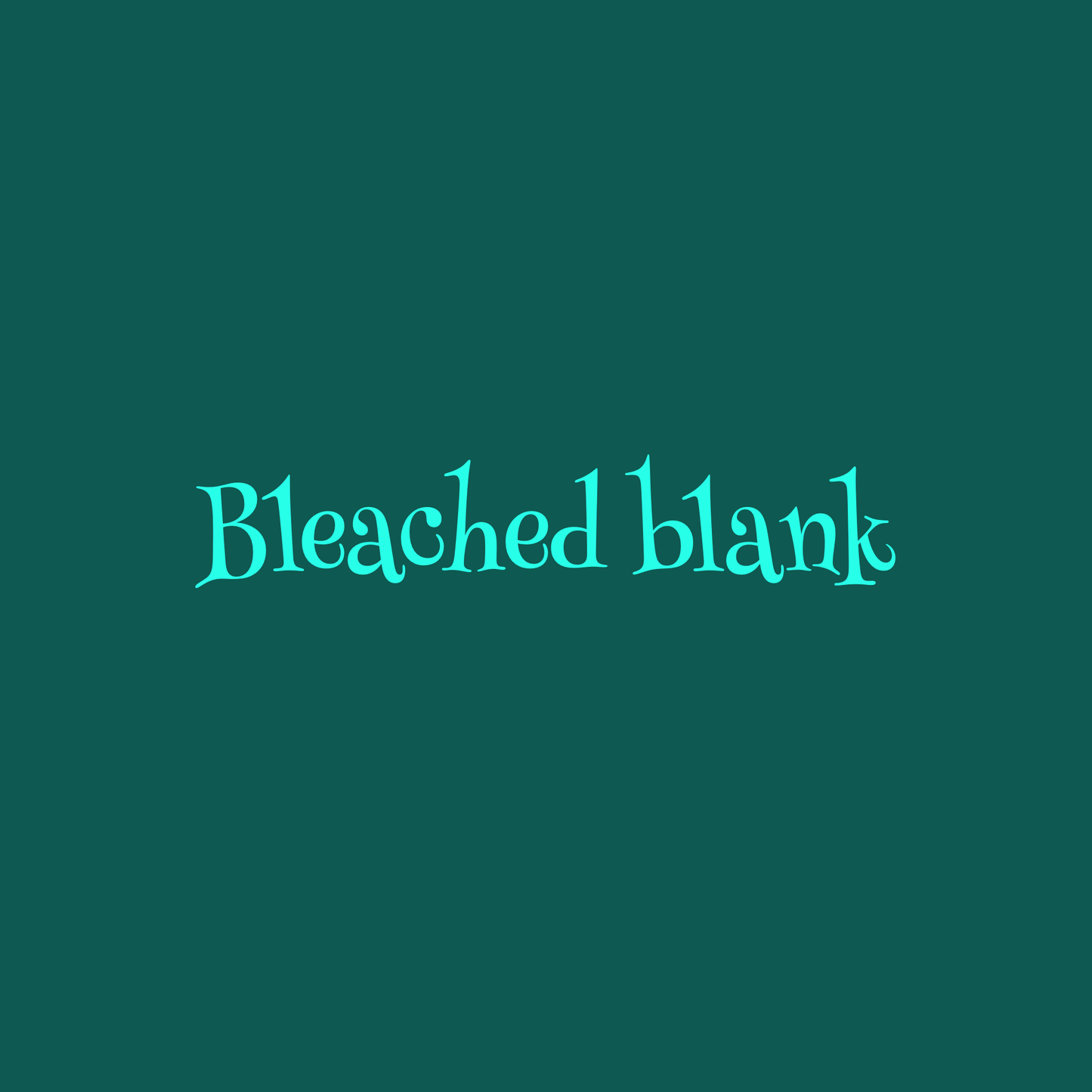 Bleached blank ✨