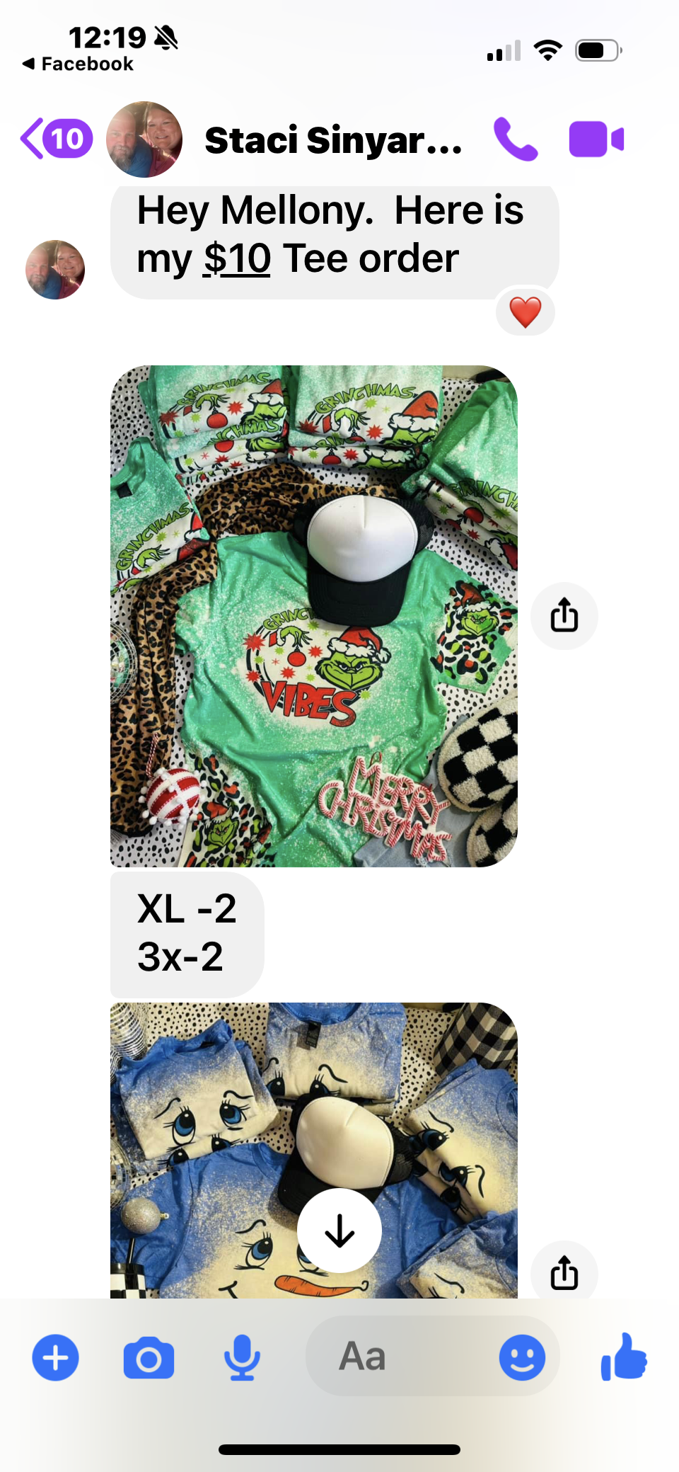 Staci’s Xmas tee order