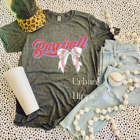 Baseball Bow tee