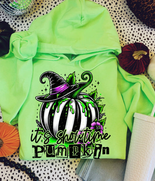 It’s Showtime Pumpkin 💚- tee & crewneck sweater also available