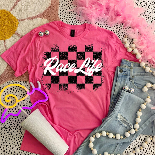 Race Life Checkered $10 Dollar Tee