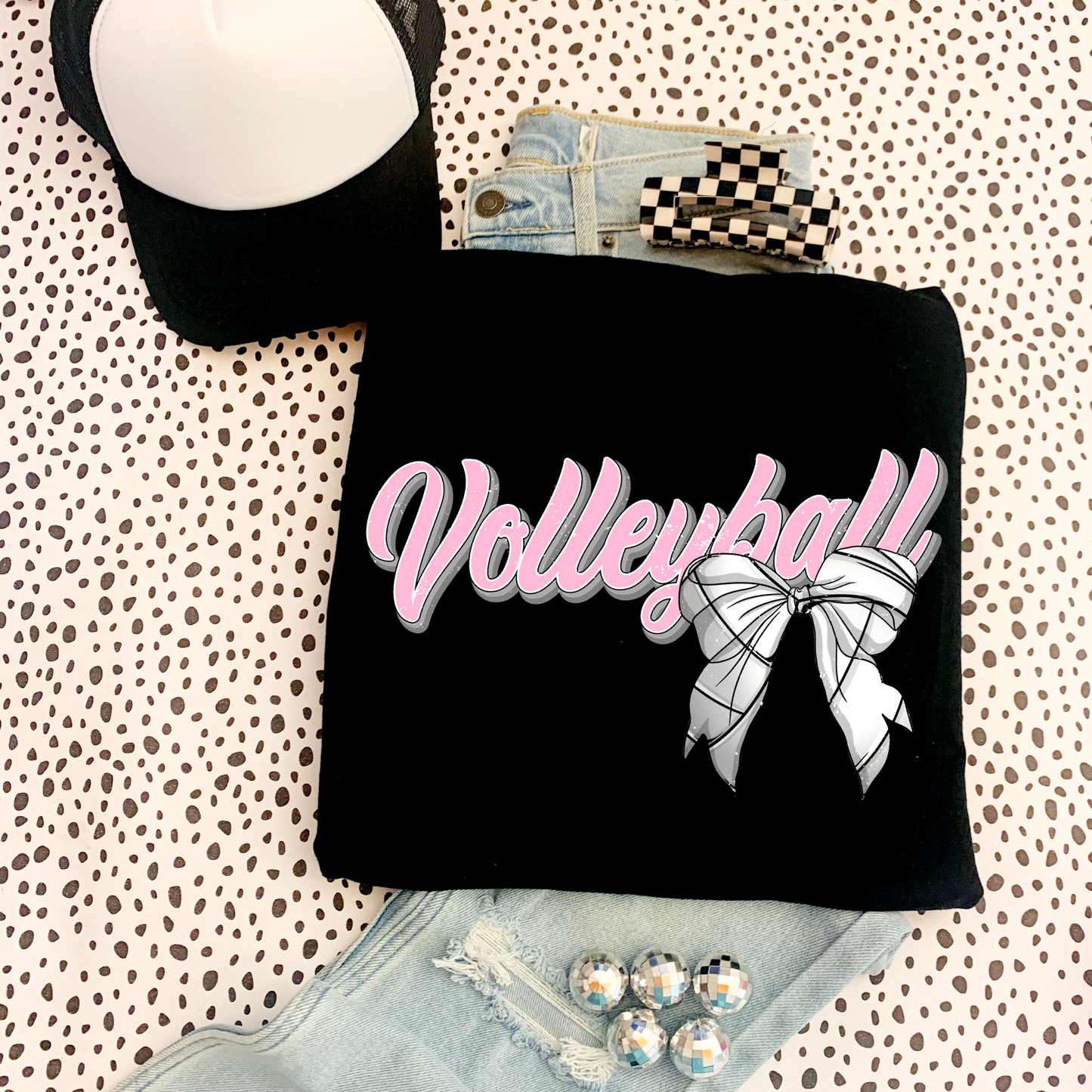 Volleyball bow tee