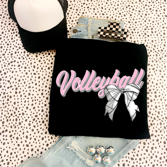 Volleyball bow tee