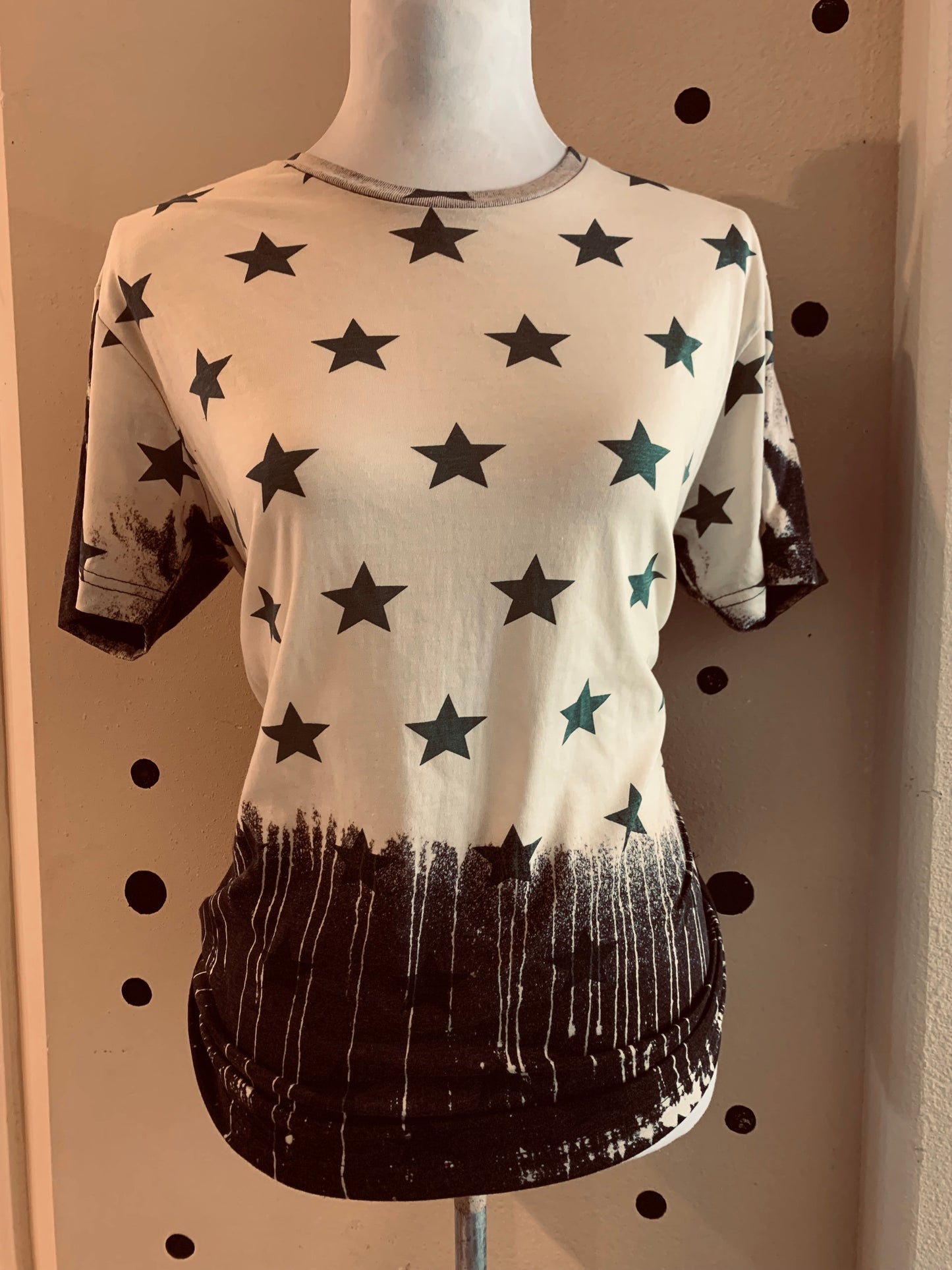 Drippy star Bleached tee 🖤