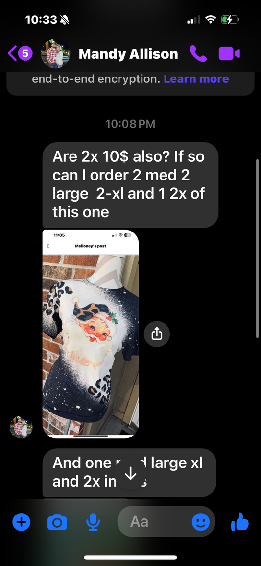 Mandy’s Xmas tees