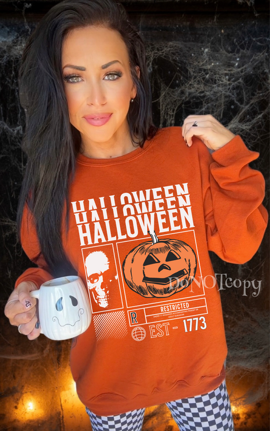 Halloween Halloween Halloween 🎃 Tee or crewneck sweater 🎃