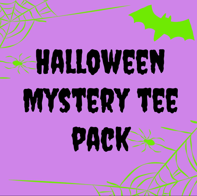 Halloween mystery tee packs