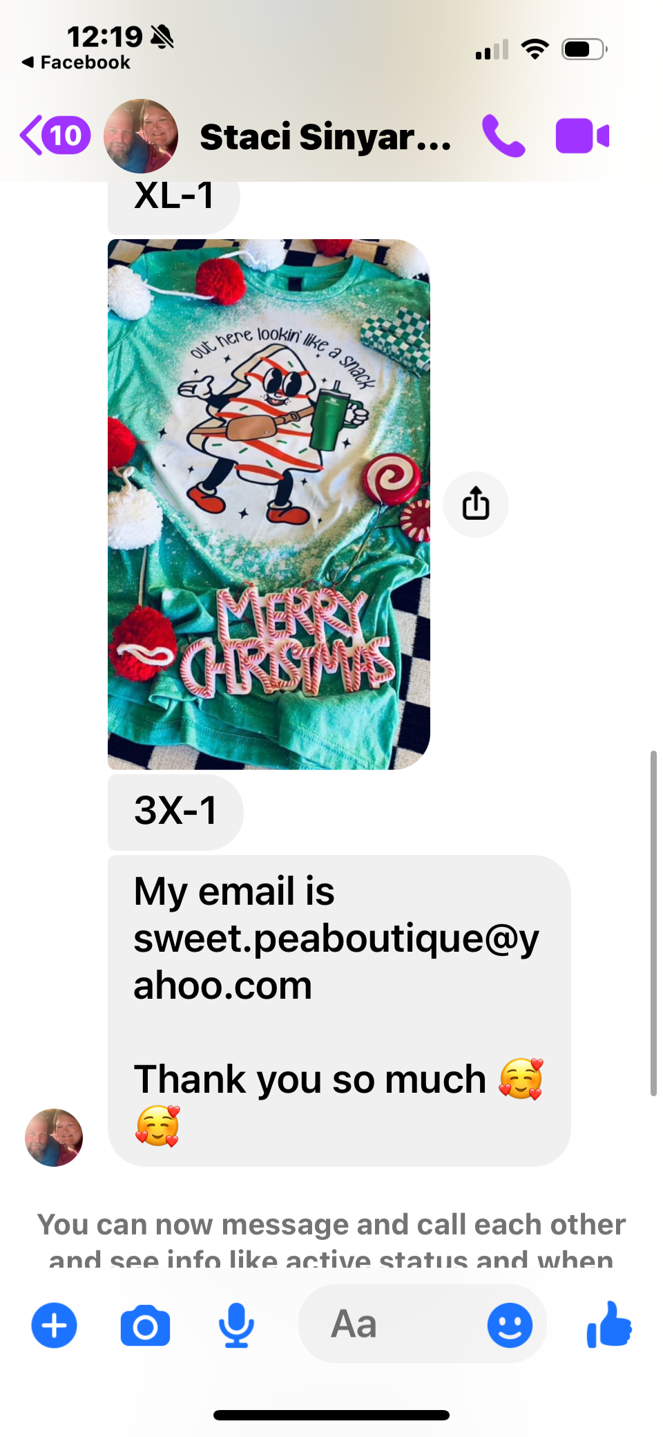 Staci’s Xmas tee order