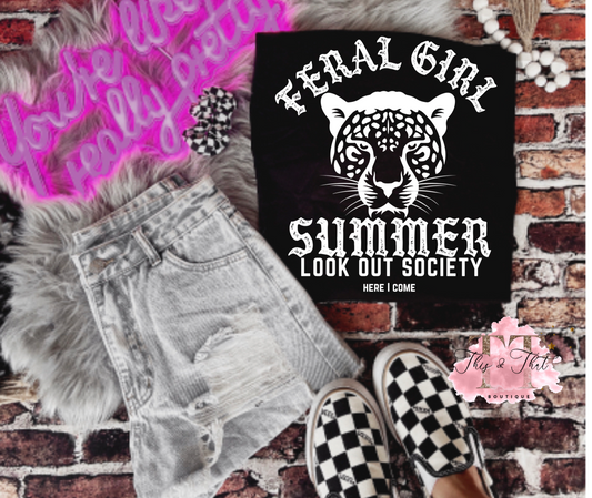 Feral Girl Summer PINK & BLK