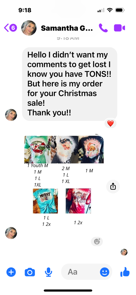 Samantha’s order