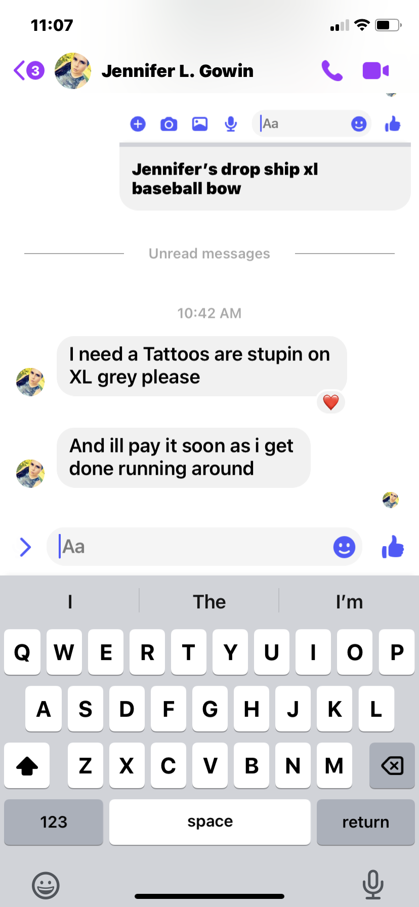 Jennifer’s drop ship xl ash gray tattoos are stupid