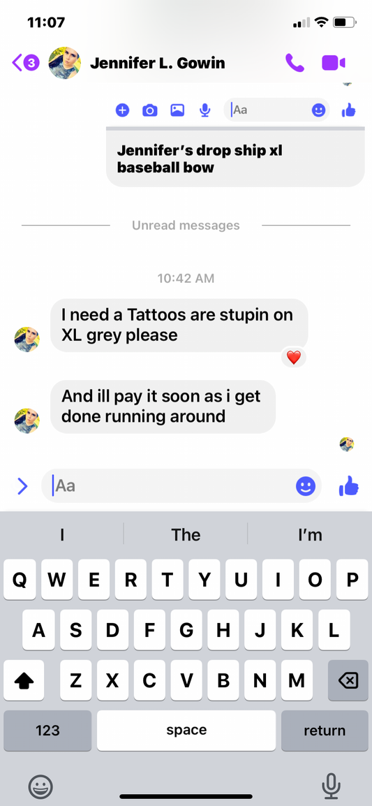 Jennifer’s drop ship xl ash gray tattoos are stupid