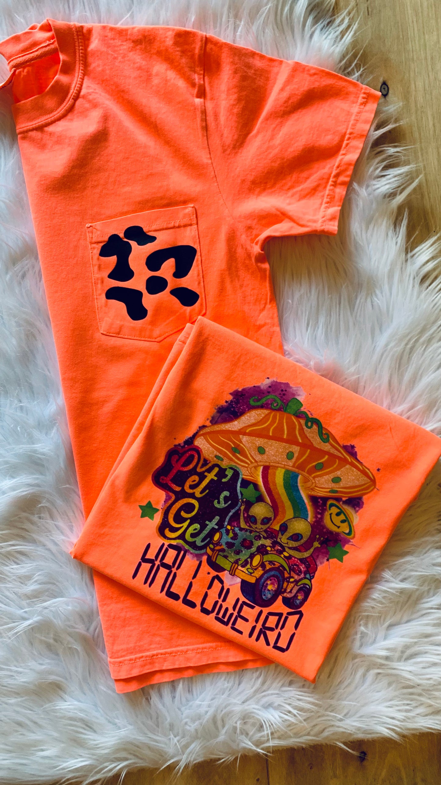 Neon Spooky pocket tees