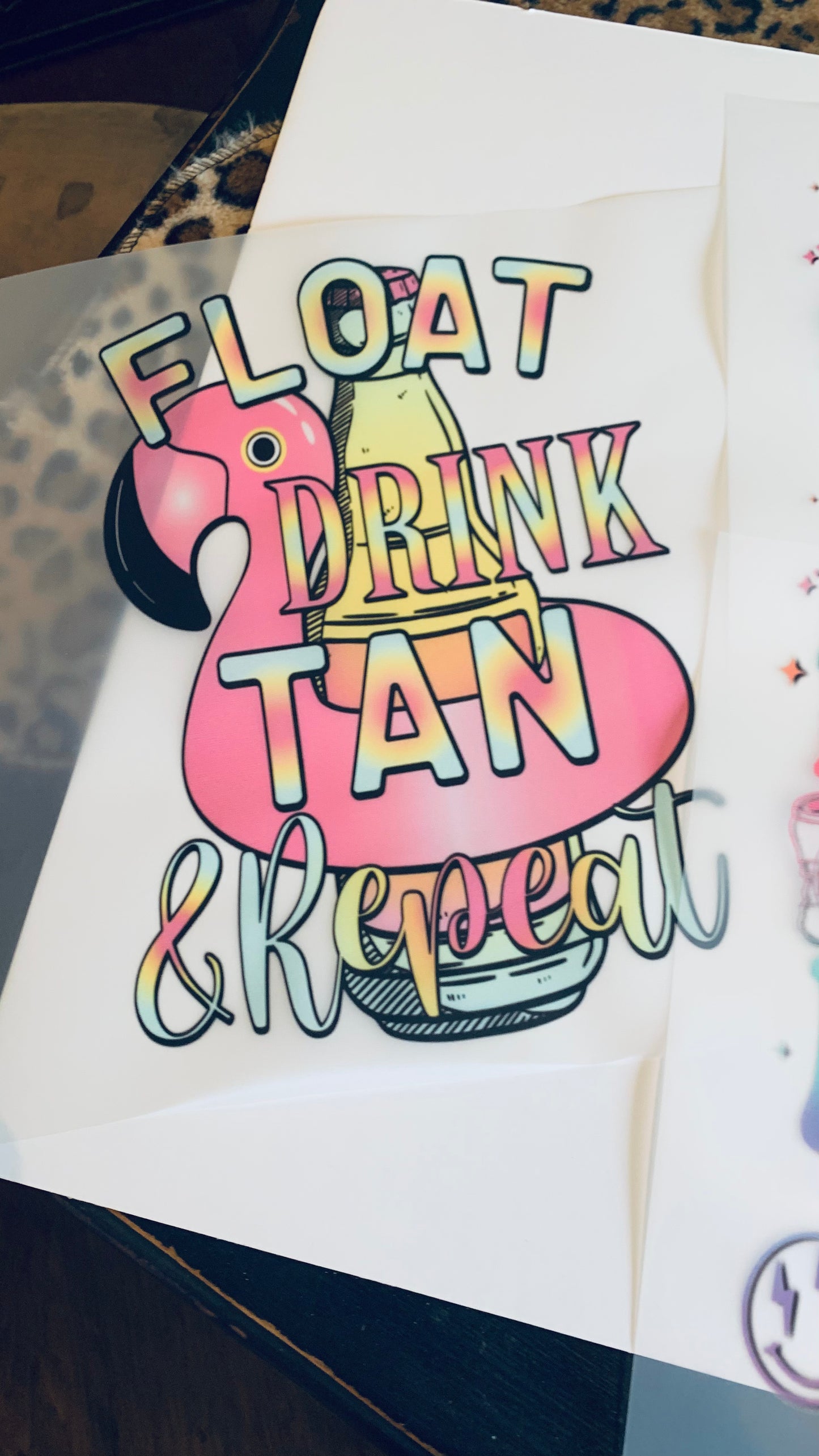 Float drink tan repeat Dtf print🤍