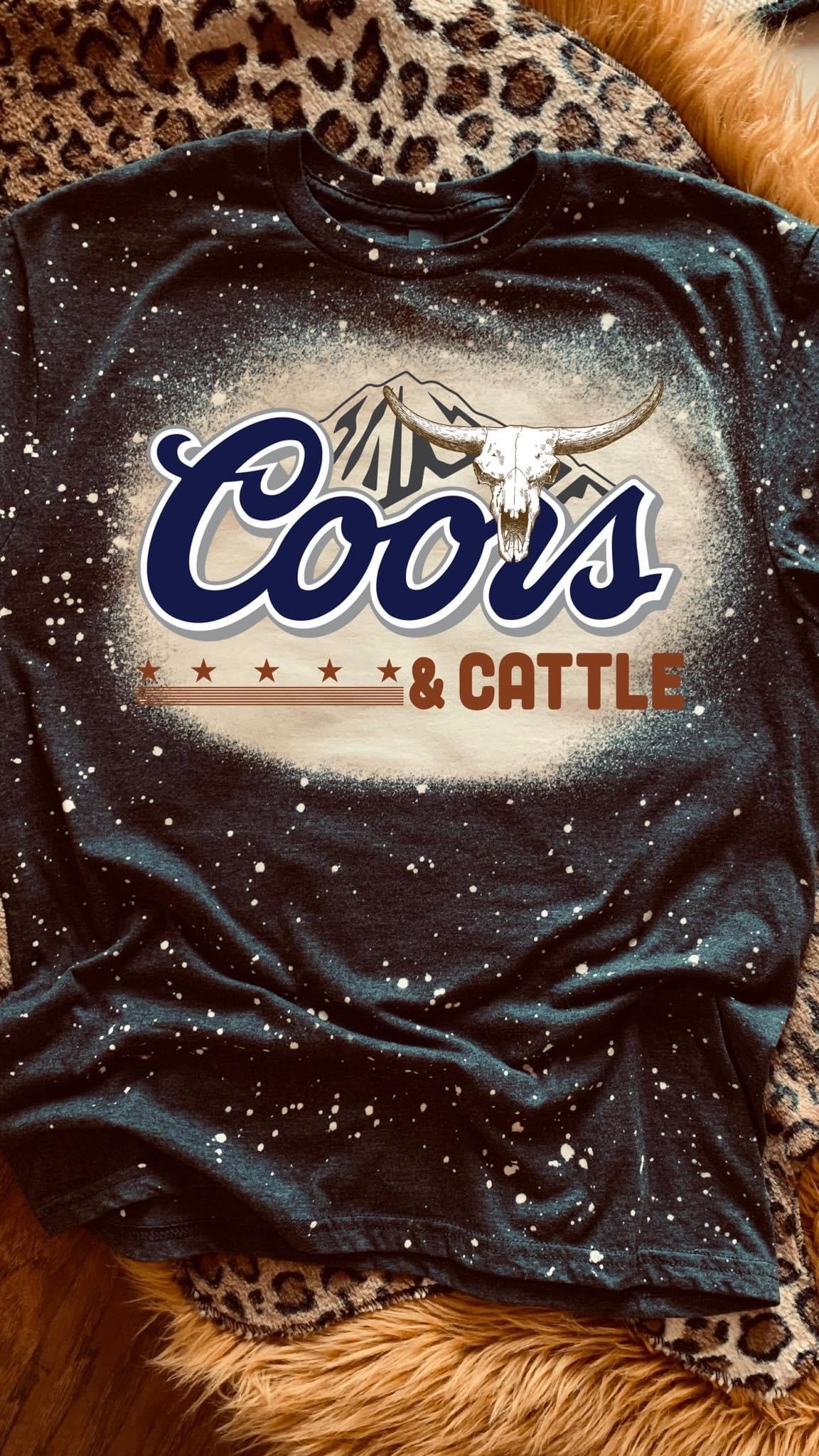 Coors & Cattle - charcoal tee