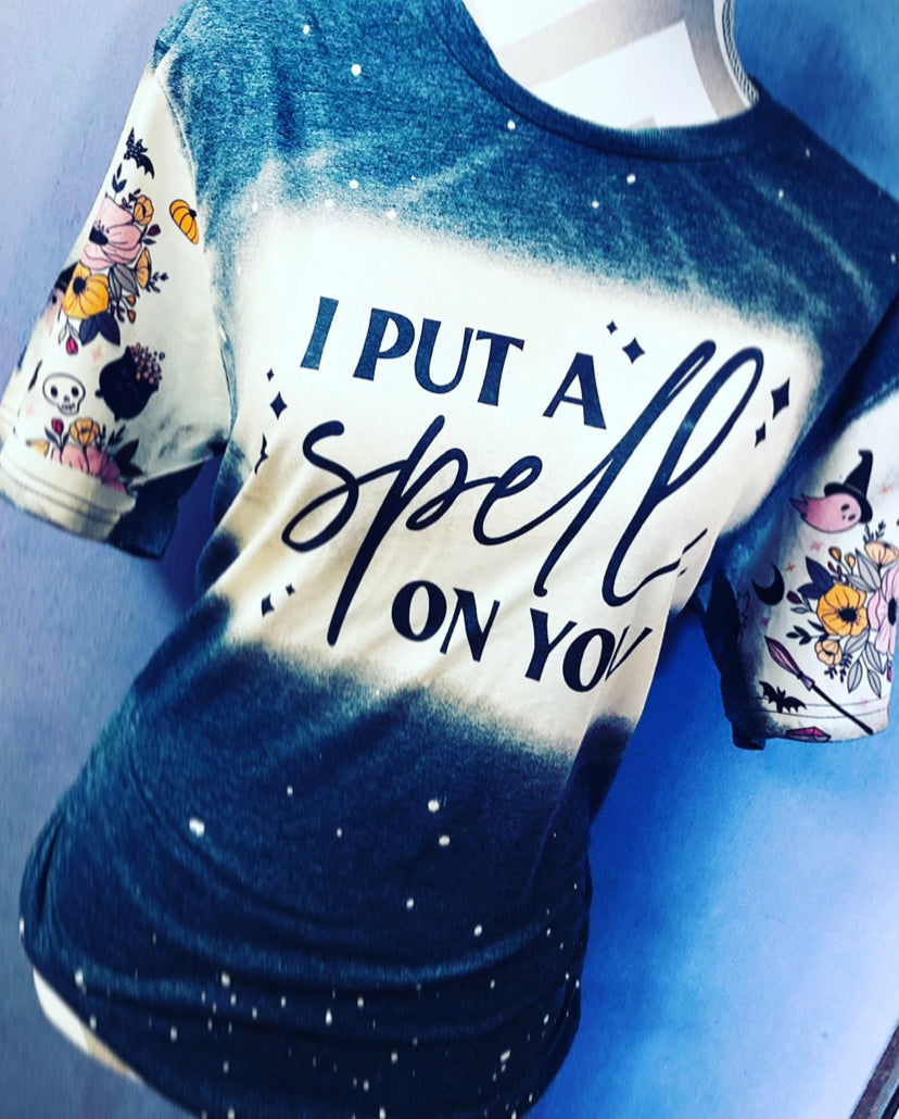 I put a spell on you distressed Tee