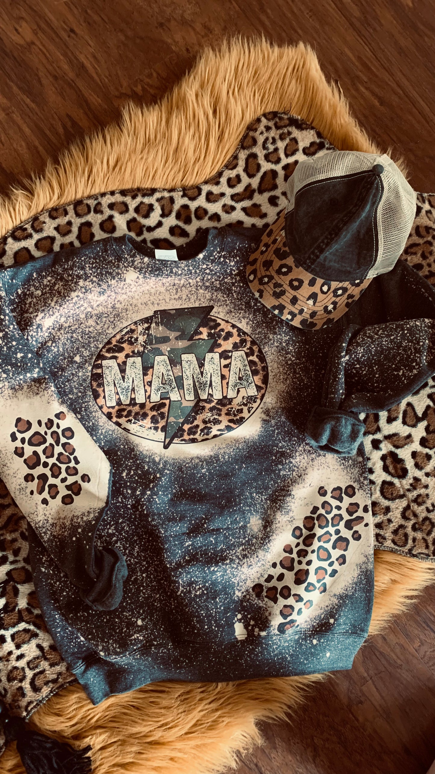 Mama Leopard camo crewneck