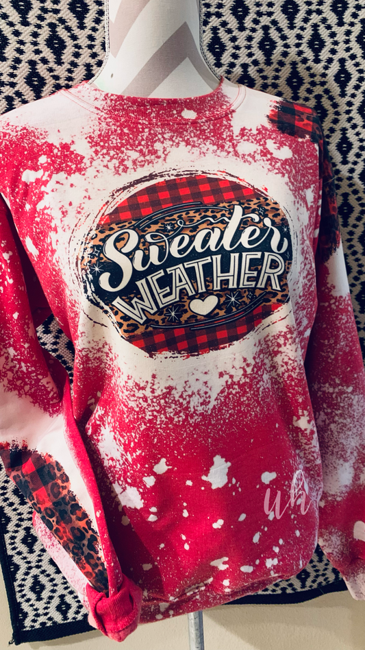 Sweater weather available in red and charcoal